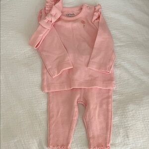 Carter's Soft Pink Baby Girl Set with Headband